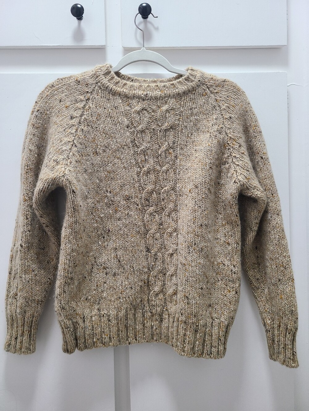 #Vintage L.L Bean Genuine Donegal Speckle Cable Knit Sweater SIZE 36 or S